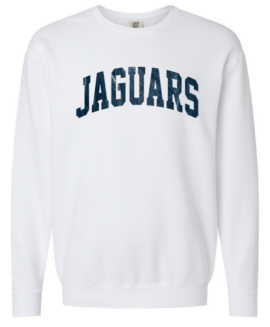 Flower Mound Jaguar Sweatshirt in White